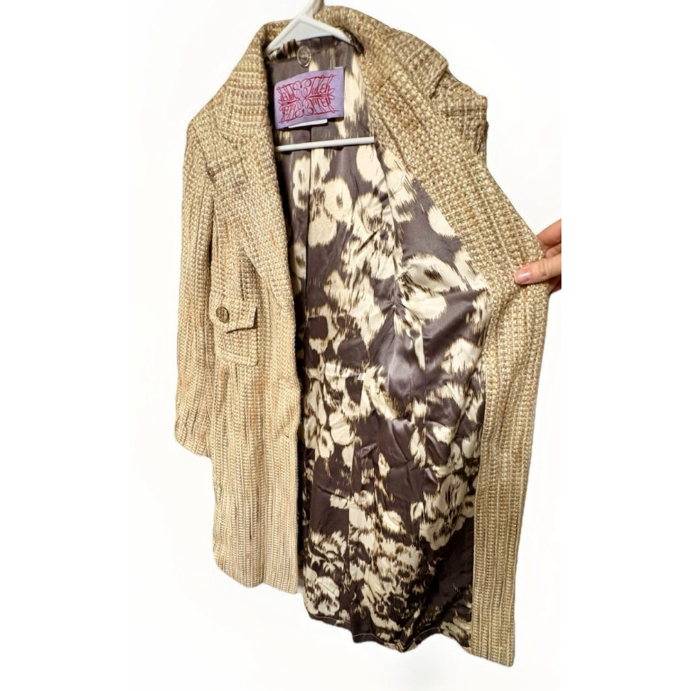Tuleh Metallic Tweed Long Coat Wool Blend, Runway Vintage Rarity. Retail 1500+ - Picture 7 of 9